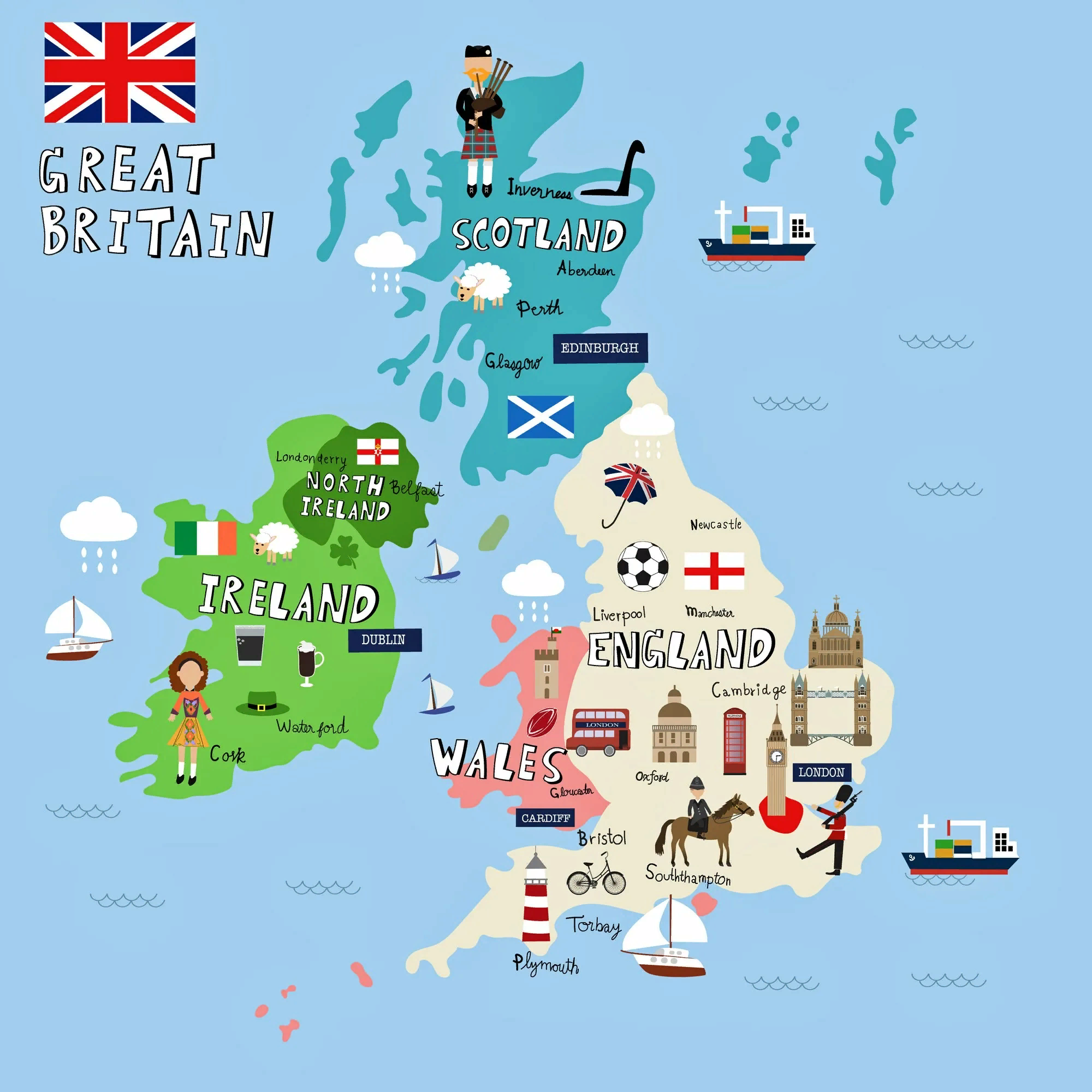 Uk что за страна. Карта достопримечательностей Британии. Карта Англии с достопримечательностями. Карта Великобритании с достопримечательностями. Карта Великобритании для детей.